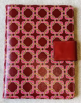 FRANKLIN COVEY Wire-Bound Planner Cover Raspberry Pink Burgundy Red Geometric • $99.95