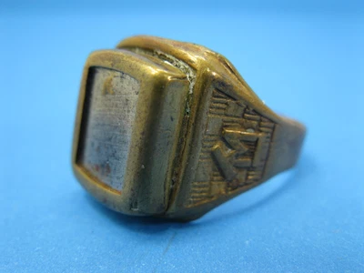 $9.95 • Buy VTG 1940's Tom Mix Signaling Magnet Cereal Premium Ring Brass Adjustable RARE