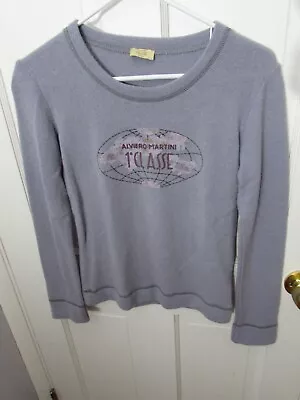 Alviero Martini 1a Classe Wool Blend Sweater Shirt Gray Color Size M Womens 8 • $24.50