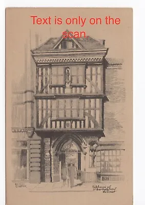 Vintage Postcard Drawing Of The Gatehouse St Bartholomew The Great. • £2.25