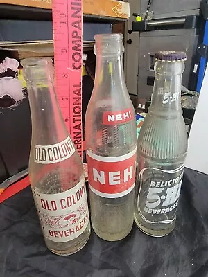 3 Vintage Glass Soda Bottles • $0.99