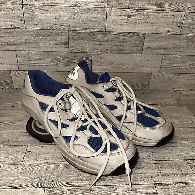 $44.99 • Buy Z-Coil Freedom 'White/Blue' Leather Shoes Sz 10 Comfort Walking Orthopedic