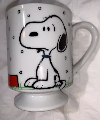 Snoopy 1958 Pedestal Mug PEANUTS I Hate It When It Snows On My French Toast • $17