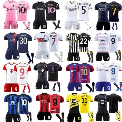£19.99 • Buy New 23-24 Adults Kids Kits Training Suits Short Shirt+Shorts+Sock Sports Sets UK