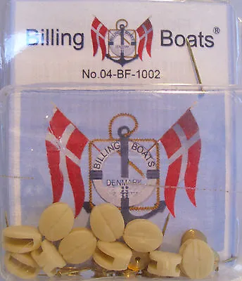 Billing Boats Accessory BF-1002 10 X 10mm Cream Plastic & Brass Single Block Kit • $50.12