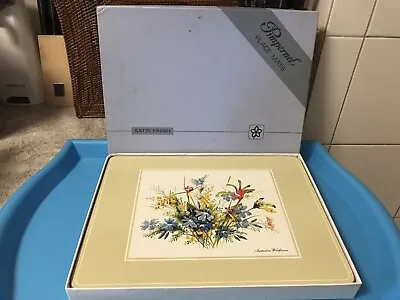 Vintage 6-Piece Pimpernel Acrylic Placemats Set Australian Wildflowers With Box • $52.60