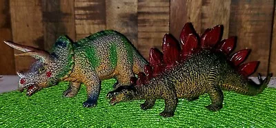 AAA PVC Dinosaur Figures 6  - Stegosaupus & Triceratops - Lot • $9.99