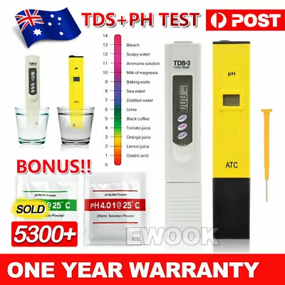 Premium Digital PH Meter / TDS Tester Aquarium Pool SPA Water Quality Monitor • $9.95