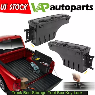 Left+Right Side Truck Bed Swing Storage Box Tool Box For 2015-2022 Ford F150 • $164.34