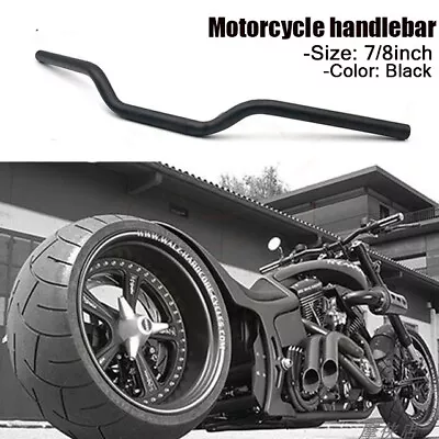 7/8  Black Universal Motorcycle Tracker Drag Bars Handlebars For Harley Honda • $33.60