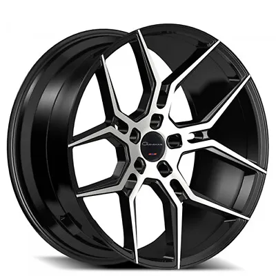 (4) 20  Staggered Giovanna Wheels Haleb Black Machined Rims  4pcs/set (B5) • $2200
