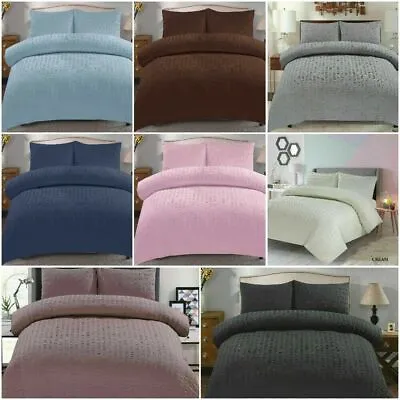 100% Egyptian Cotton Mix Seersucker Duvet Cover Set Premium Range Bedding Sets • £19.99