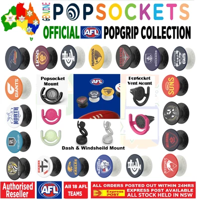 $45.90 • Buy Official AFL Footy Teams PopSockets Grip PopSocket Phone Stand Holder Car