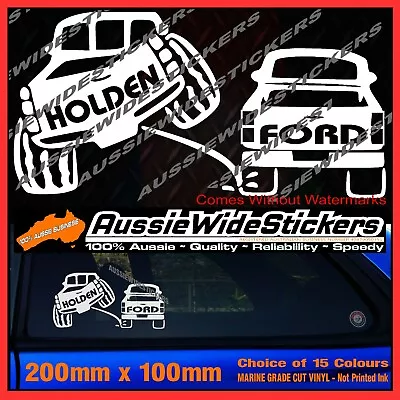 Rodeo Colorado Funny 4x4 Ute Canopy Flares Car Stickers 200mm Pee • $6.90