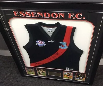 $499 • Buy Framed 2004 Essendon Bombers Heritage Round Jersey (Framed & Signed)