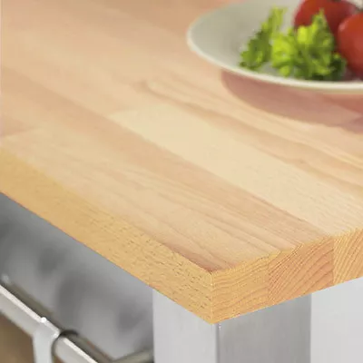 £39.99 • Buy Rustic Beech Wooden Timber Worktops - Top Quality Solid Wood Kitchen Worktop