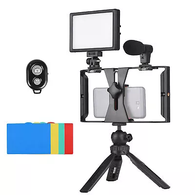 Smartphone Video Rig Vlog Kit Including Smartphone Cage With  S8W0 • $48.07