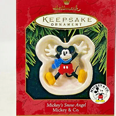 1997 Hallmark Keepsake Ornament MICKEY'S SNOW ANGEL Mickey & Co. - NMIB • $5.75