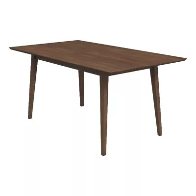 Aven Mid Century Modern Style Solid Wood Walnut 63  Rectangular Dining Table • $344.99