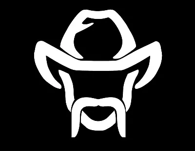 COWBOY HANDLEBAR MUSTACHE 5X5 Vinyl Decal / Sticker / Window Sticker Graphic • $4.99