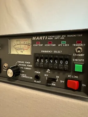 Marti Electronics SRPT-40A Synthesized Frequency Agile RPU Transmitter Vintage  • $500