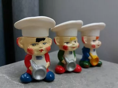 Vintage USSR Kitchen Set Space Age Salt  Pepper Shakers  Storage Dispensers • $40