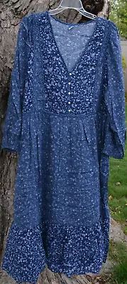 Old Navy Women's Bohemian Maxi Dress Floral Paisley Size 3X $50.00 Price NWT • $14.95