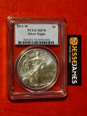 2011 W Burnished Silver Eagle Pcgs Ms70 Classic Blue Label • $60