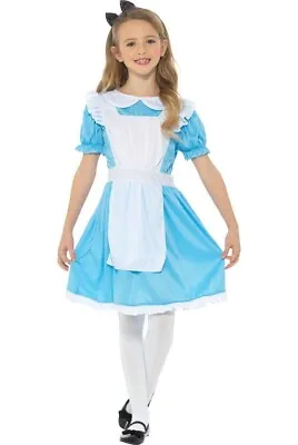 Girls Alice Fairytale Fancy Dress Costume • £11.19