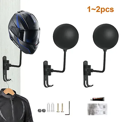 1/2pcs Motorcycle Helmet Holder Hook Jacket Bag Display Rack Wall Mount Hanger • $17.99