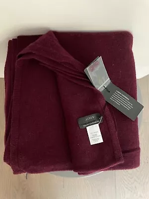 RARE J.Crew Collection 100% Italian Cashmere Wrap / Large Scarf In HTHR CABERNET • $189.99