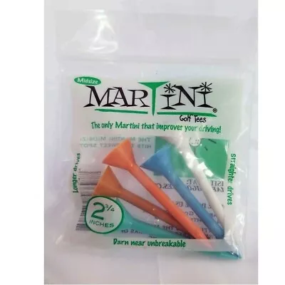 Martini Golf Tees 2.75  Midsize Tees - 5 Pack - MIXED COLORS • $9.89