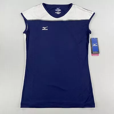 Mizuno Womens Sleeveless Volleyball Shirt Blue/White Size Small • $12.99