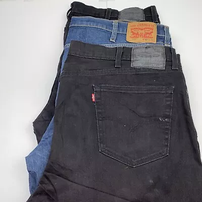 Lot Of 3 Levi's 541 Athletic Taper Fit Blue/Gray Jeans Men's Size 42x32 • $38.99