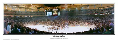 NY Rangers Madison Square Garden Victory On Ice Unframed Panoramic Poster 4001 • $49.95
