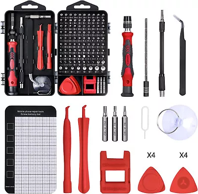 Magnetic Precision Screwdriver Set 122 In 1 Electronics PC Phone Repair Tool Kit • £10.99