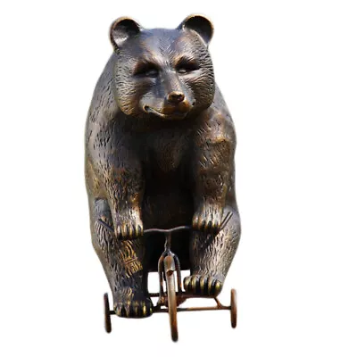 Adorable Big Bear On Little Trike Metal Yard Sculpture • £327.34