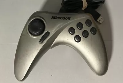 Microsoft SideWinder Game Pad Pro USB Controller 1999 Genuine Silver Gray Works • $12.49