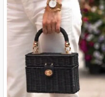 $65 • Buy MINAUDIÈRE Wicker Straw Box Bag Rattan Basket Clutch Small Inspired By Zara
