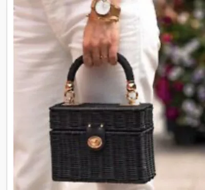 MINAUDIÈRE Wicker Straw Box Bag Rattan Basket Clutch Small Inspired By Zara • $65