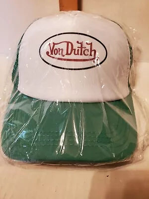 Von Dutch Style Trucker Hat Mesh SnapBack Green White Ball Cap Baseball Hat New • $17.95