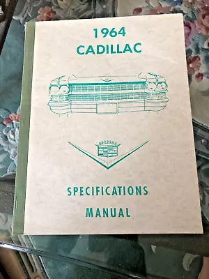 Original 1964 Cadillac Specifications Manual • $25