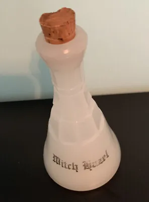EARLY 1900’s WITCH HAZEL OPALINE CLAMBROTH GLASS APOTHECARY BARBER BOTTLE • $32