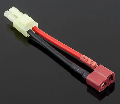 Mini-Tamiya Male To Female T-Plug (Deans' Style) Adapter With 5CM 16awg Wire • $7.96