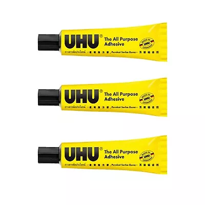 3 X UHU All Purpose Glue 7ml Extra Strong Clear Adhesive • £4.99