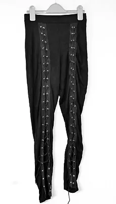 Stylewise Black Lace Up Leggings Size 8 • £3.95