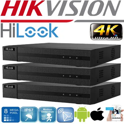 Hikvision HiLook A.I Motion Detection 2.0 8MP 4K Digital Video Recorder DVR • £103.70