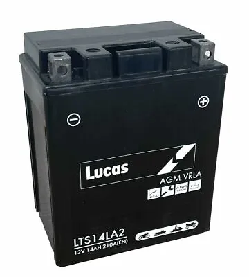 YB14L-A2 Lucas AGM Motorbike Battery LTS14LA2 YB14LA2 • £43.75