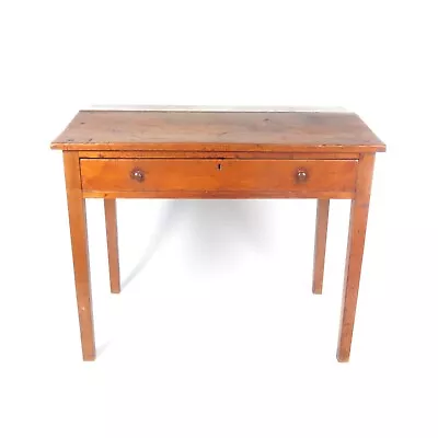 Antique Writing Desk Table Pine 19th C Primitive Slant Top Hepplewhite Rustic • $395