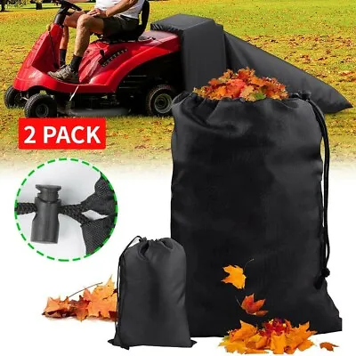 2 Pack Reusable Lawn Tractor Leaf Bag Mower Catcher Grass Sweeper Bag Waterproof • $42.99